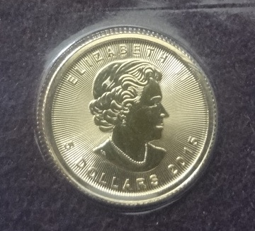 オススメ★金貨★1/10オンス★2015年★メイプルリーフ★159G
