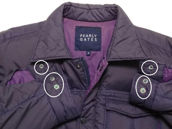 ★パーリーゲイツ★ダウンジャケット6/紫Pearly Gatesゴルフ