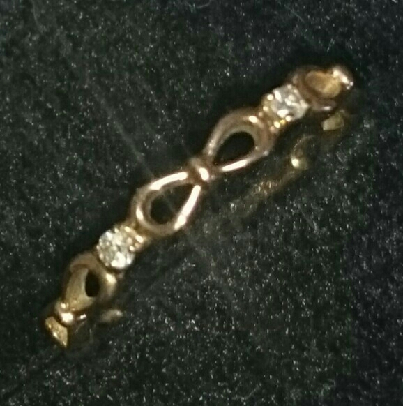 サマンサティアラ K18 リボン ダイヤ ピンキーリング K18PG