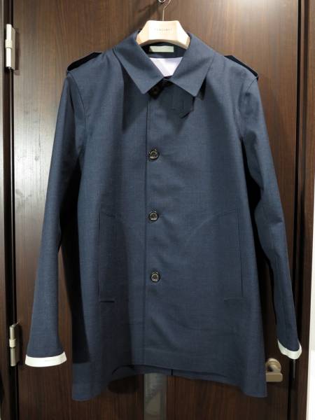 Hancock ハンコック ゴム引ステンカラーコート ネイビー 38 新品