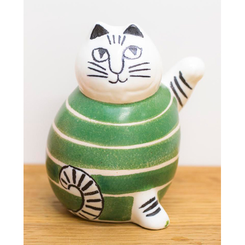 リサ・ラーソン Lisa Larson スウェーデンのまねくねこ 緑