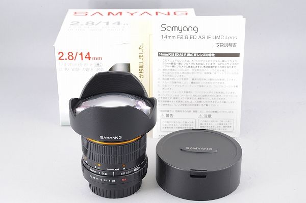 ★極美品★サムヤン f2.8 EDAS UMC キヤノン#1942 ☆希少極美☆SAMYANG 14mm F2.8 ED AS IF UMC Canonサムヤン768 ☆元箱