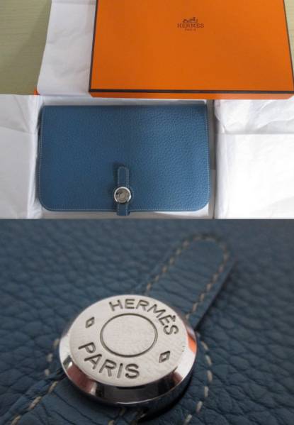 *Hermes エルメス ドゴン GM ブルージーン トリヨン トゴ □Q FK