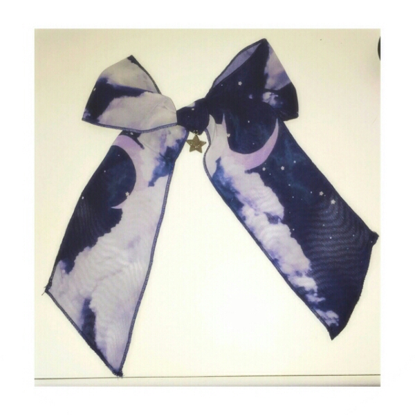 AngelicPretty＊Mistyskyリボンクリップ紺コンネイビー