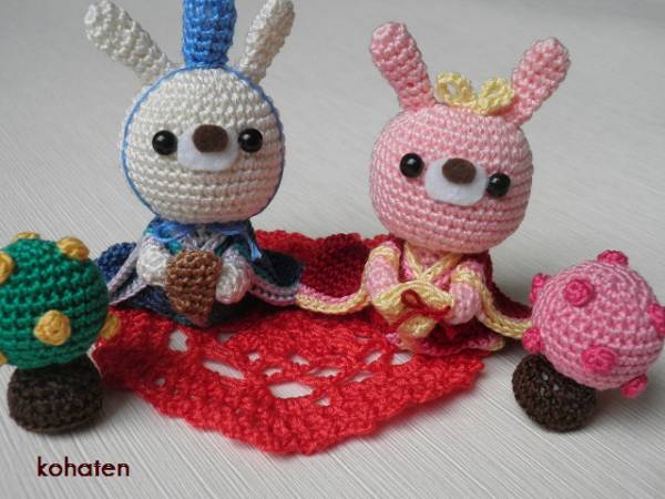 ☆ハンドメイド★あみぐるみ*ひな人形*うさぎ*ドイリー*