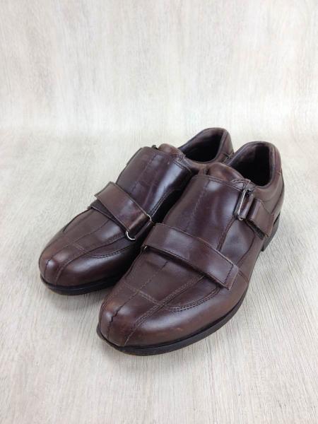 PRADA◆シューズ/UK6.5/BRW/レザー/つま先・かかとスレ有