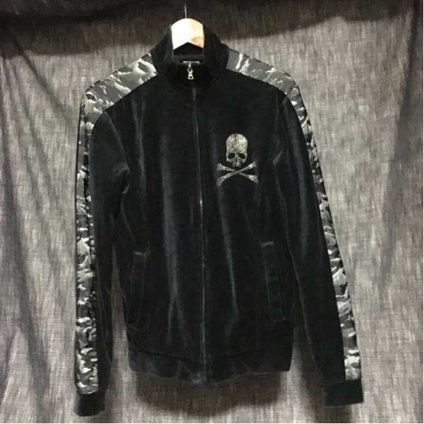 ROEN 迷彩 スワロフスキースカル ジャージ 44 ロエン S