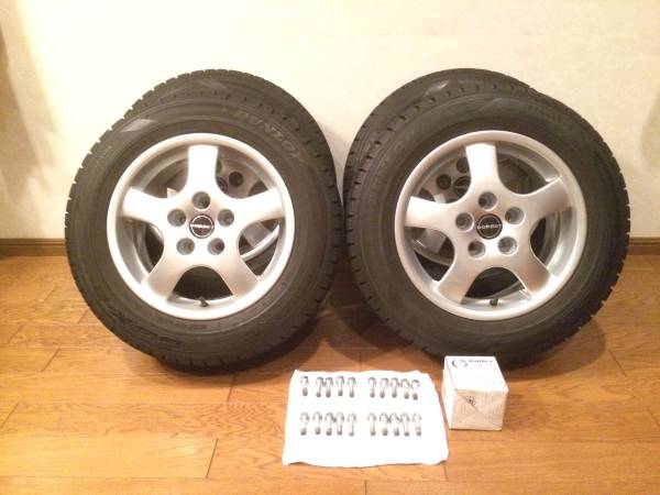 カングー スタッドレス195/65R15 アルミBORBET ナット付 4本