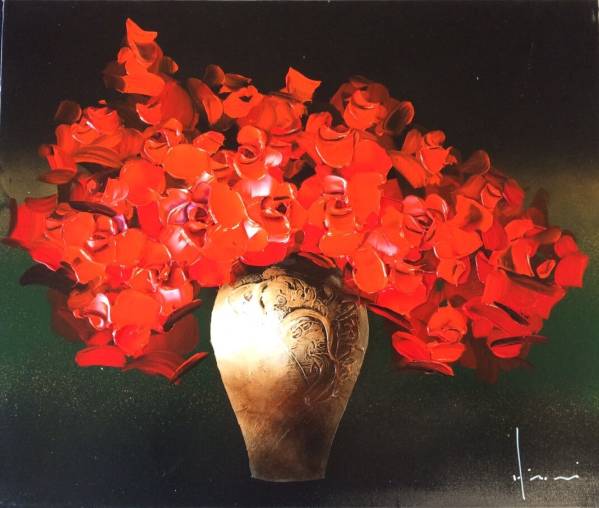 立川広己 薔薇 | - ｜正光画廊 油彩 真作保証 Yahoo!オークション