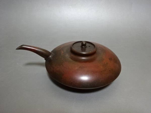 天明鋳物師 栗崎二夫作 朱銅花瓶 共箱 V R6161B Yahoo!オークション