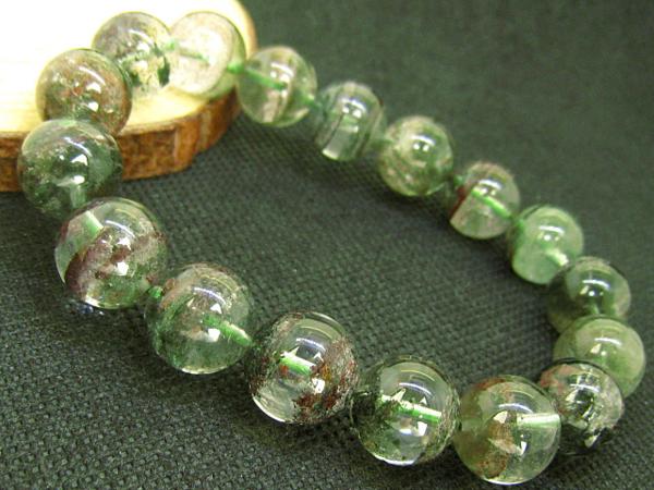 0213f808 天然石【ガーデンクォーツ】庭園水晶ブレス 12-12.5mm