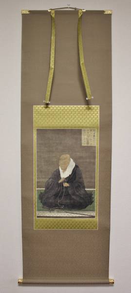 仏教美術 掛軸 重要文化財 「親鸞聖人像（熊皮の御影）」 複製画