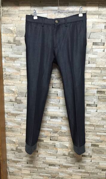 14AW junhashimoto カシミア混デニムリブスラックス 定価51840円