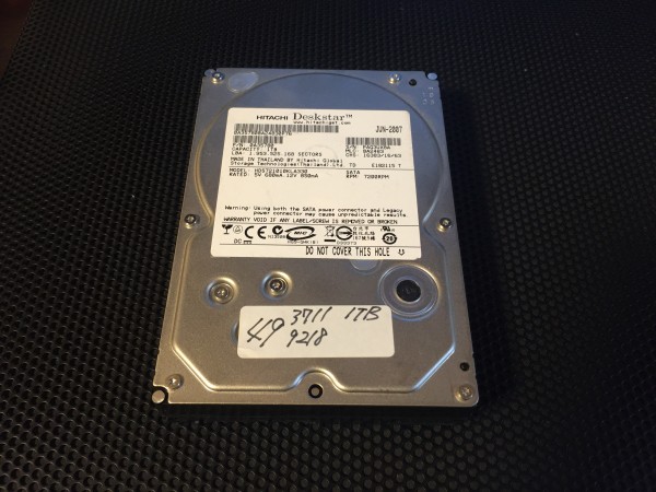 企業物/正常品 人気の日立Hitachi HDS721010KLA330/1TB管S49