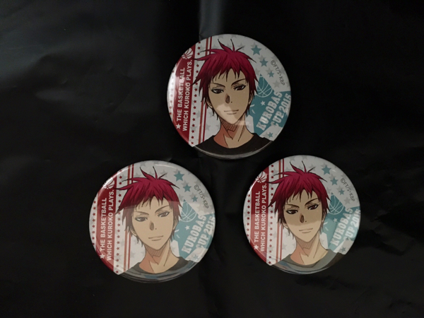 黒バスカップ 赤司征十郎 缶バッチ3個セット_1