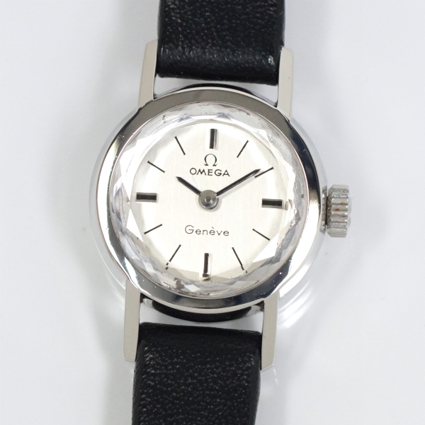 【OMEGA】オメガ ジュネーブ カットガラス 手巻 レディース