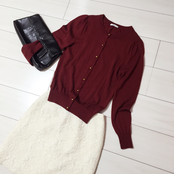 IENA イエナ 美ライン カーディガン ゴールドボタン F 送料250