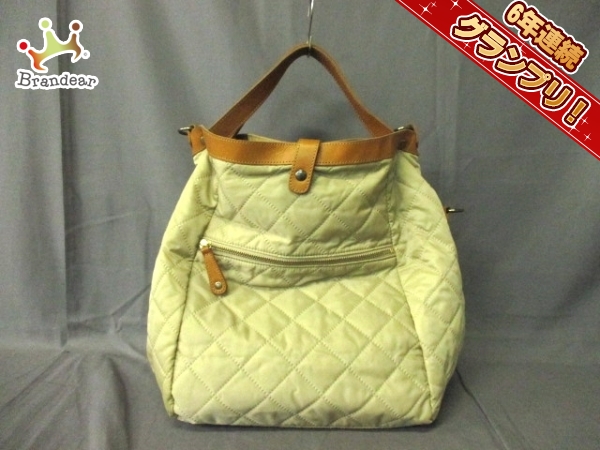 ラシット トートバッグ アイボリー×ブラウン×マルチ russet