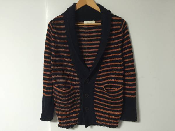 定価約22000 BLUE WORK ボーダーカーディガン tomorrowland