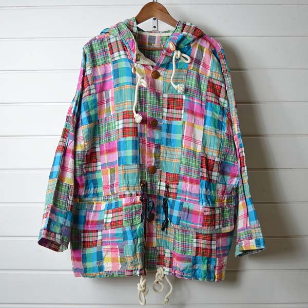 KAPITAL｜キャピタル パッチワークチェック柄パーカー｜