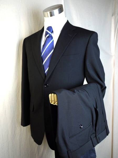 B817◆冠婚葬祭礼服◆165A4黒ブラックフォーマルシングルスーツ