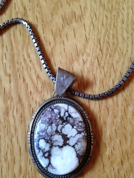 ネイティブ ワイルドホース シルバー ネックレストップ&チェーン