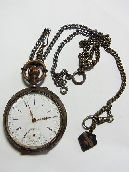 アンティーク JOHN BARREL LOCLE 懐中時計 0.800刻印 現状