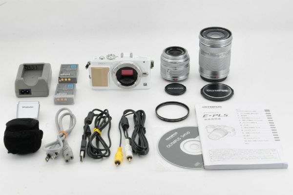 美品★OLYMPUS オリンパス E-PL5 Wレンズセット ホワイト★#85