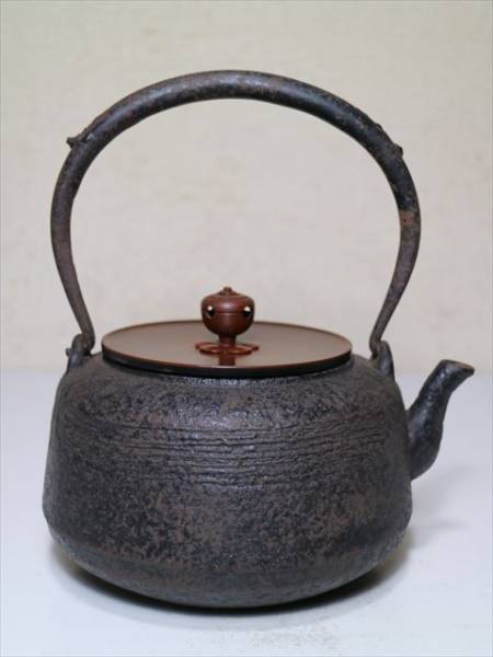 ④◆刷毛目紋鉄瓶◆煎茶道具