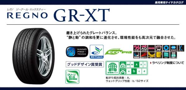 即納 15年製　レグノ　GR-XT 245/35R19　4本送料込み95，000円