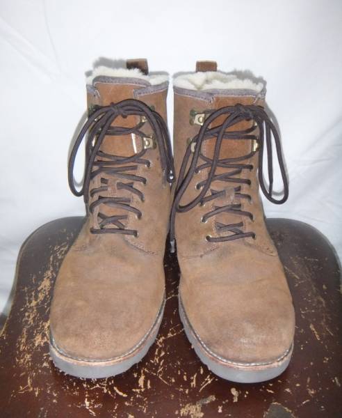 24 UGG アグ WATERPROOF ムートン 編み上げブーツ 28.5 茶