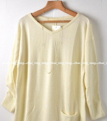 新品◇イエナスローブ◇アンゴラ混Ⅴネックニットワンピース/Na