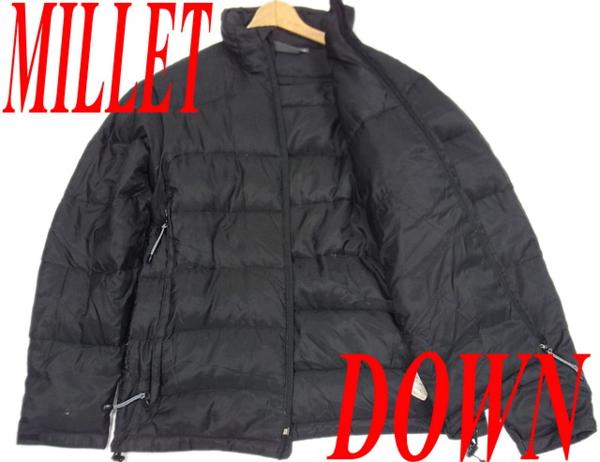 定価3万↑▽ミレー MILLET 薄手 超軽量ダウンジャケット 黒
