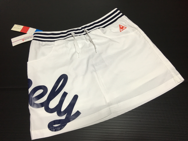 新品■ルコックゴルフ スカート風パンツ キュロット11号白