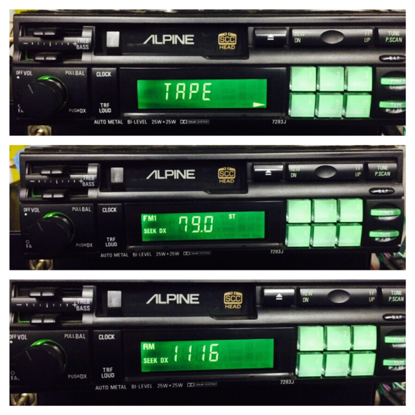 動作品 ALPINE 7293J 当時物 アルパイン カセットデッキ 【公式通販】