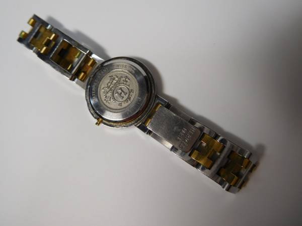HERMÈS 腕時計 クォーツ ホワイト/ゴールド　ジャンク　不動品 1円～ジャンク品 エルメス クォーツ(ア-1）