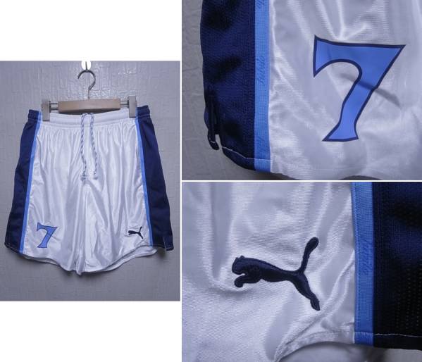 13590★Puma ジュビロ磐田 サッカーパンツ 白 No7名波浩☆XO
