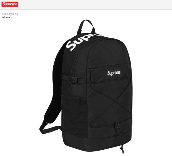 16SS シュプリーム バックパック supreme Supreme 黒 Supremeの16ssの 
