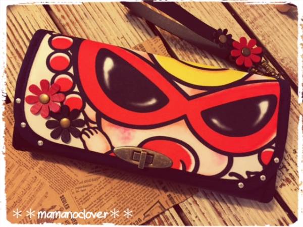 ヒスミニ☆タトゥー柄*長財布*バッグ*ハンドメイド