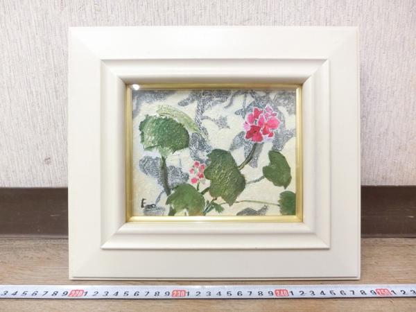 花瓶の花 額付 肉筆絵画 インテリア 油彩画 ☆秀作☆ 手書き油絵 油絵