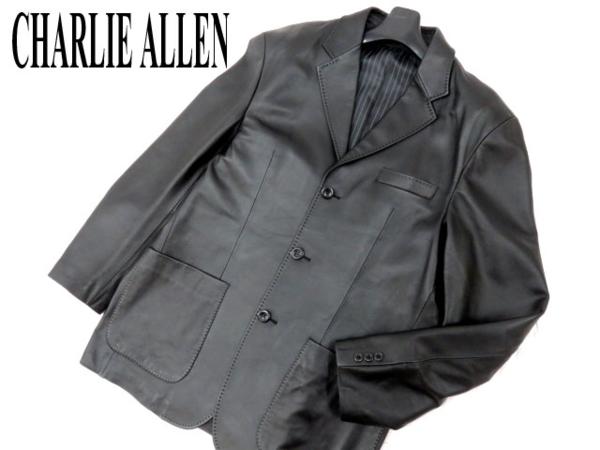 美品○羊革 CHARLIE ALLEN シングル3B ラムレザージャケット 黒 B-3 | ⁄