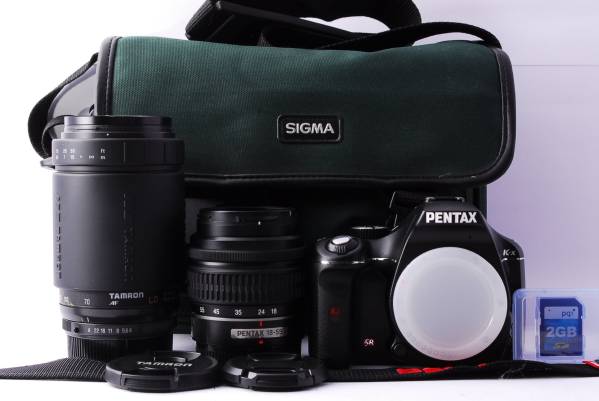 ●本格一眼●PENTAX k-x 超望遠Wレンズ&BAG SD安心保証●611