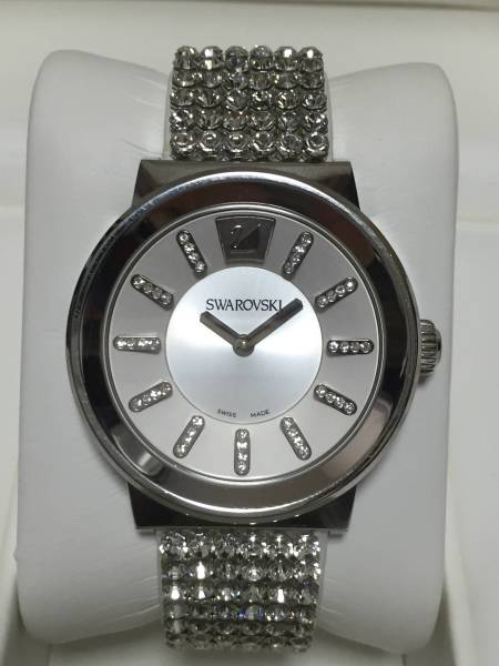 スワロフスキークリスタル Piazza Mesh watch USED品
