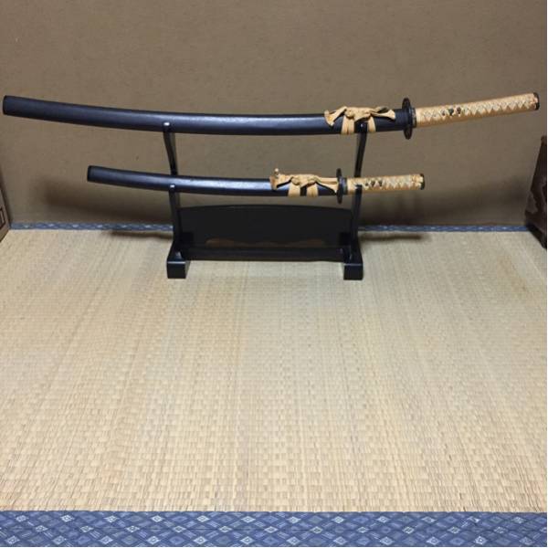 【模擬刀 模造刀】大刀 脇差 掛台 3品セット