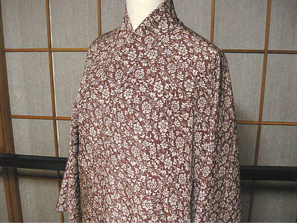 新品【御仕立上】　正絹　男物友禅小紋袷着物　