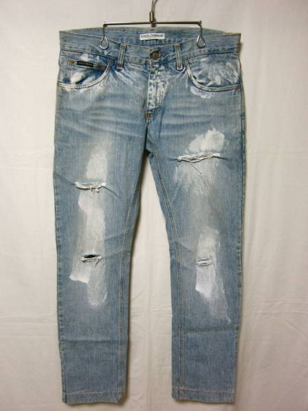 初期 ドルチェ&ガッバーナ クラッシュブリーチ加工デニムパンツ