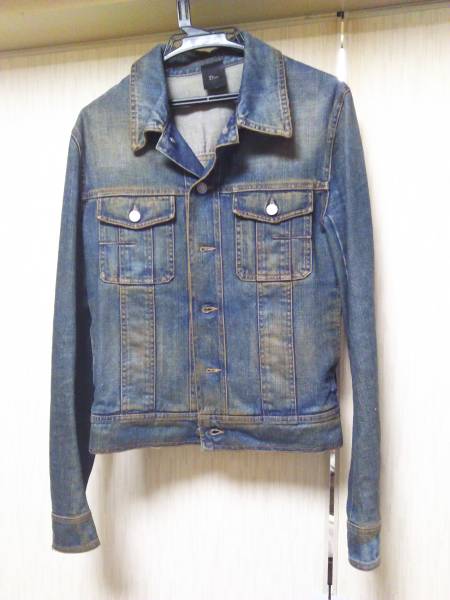 ディオールオム 赤錆加工デニムジャケット Gジャン グラム期