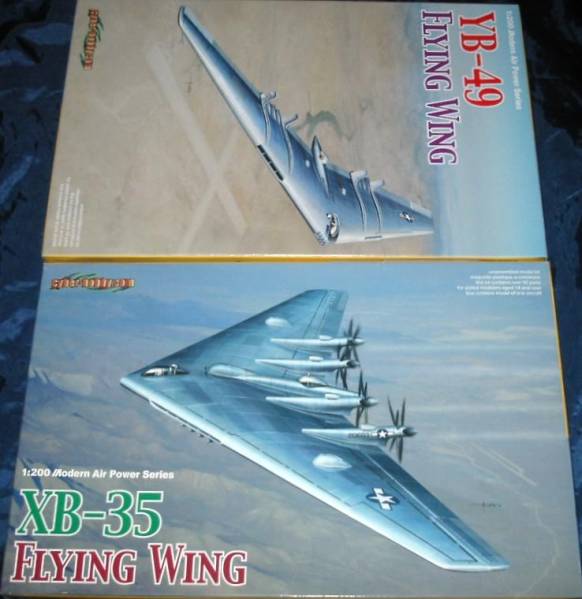サイバーホビー 1/200 アメリカ試作爆撃機 XB-35 YB-49　セット XB-35 1&frasl;200 アメリカ陸軍航空隊 フライング ウイング プロトタイプ