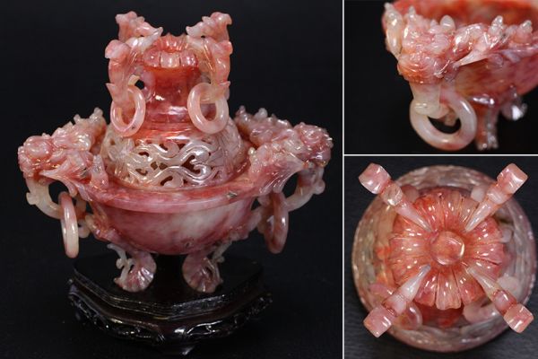中国美術 香合 漆器 赤い彫刻装飾 香合 香合 - 中国美術 文化遺産