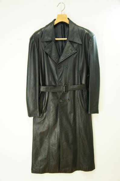 C1057*ウノパラッゾ*メンズ/羊革ラムレザー/トレンチコート